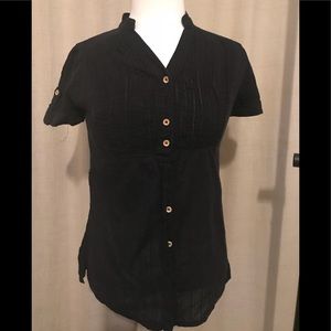 Black button down shirt